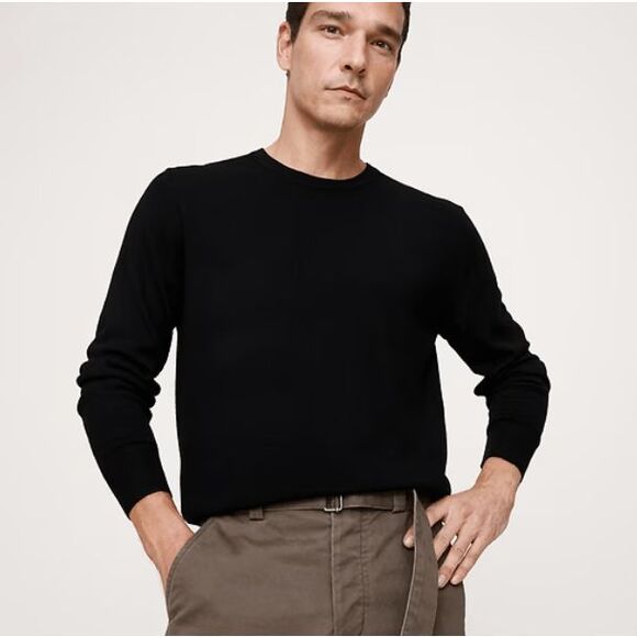 Banana Republic 100% Merino Wool Sweater Black Crewneck Size XXL - Picture 1 of 10